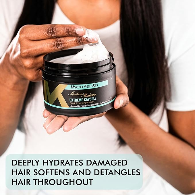Mycro Keratin Madame Madame Intensive Hydration Hair Mask for Dry Damaged Hydrating Mask for All Hair Types, Deep Conditioning Hair Mask (16.9 Fl.oz)