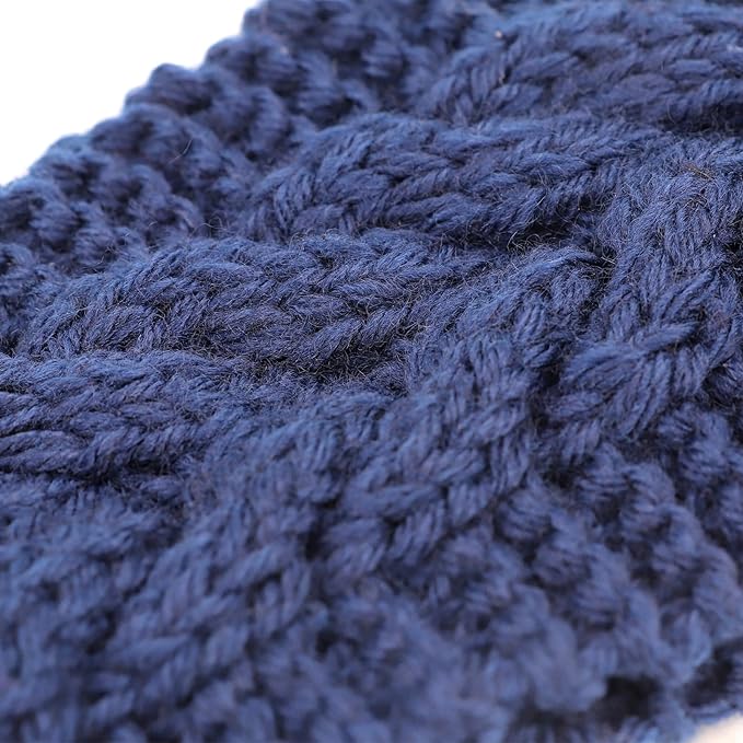 DRESHOW Knit Crochet Headband for Women Ear Warmer Soft Turban Stretch Warmer Headbands Winter Fashion Head Wrap