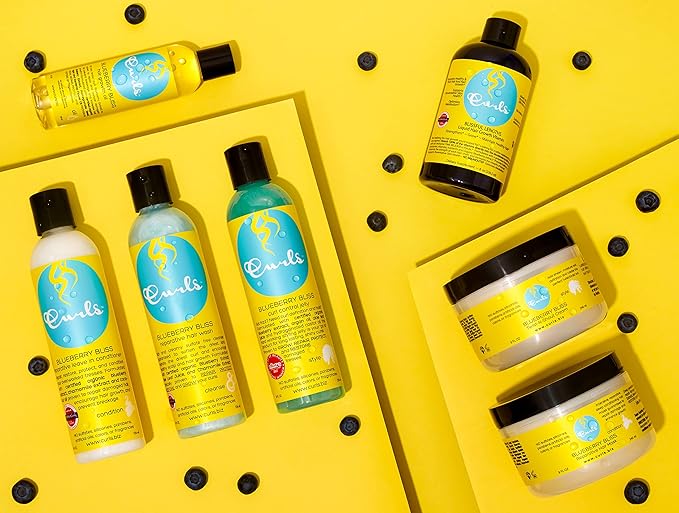 Curls Blueberry Bliss Blueberry & Coconut Hair Milk - 8 fl oz, Leave In Conditioner and Styler, Moisturizing & Nourishing, for Curly, Natural, and Coily Hair