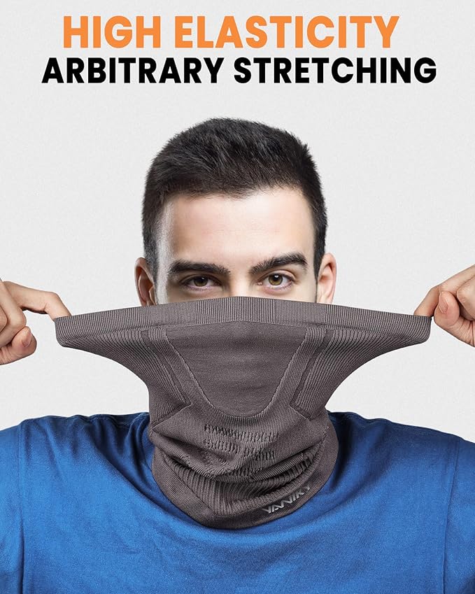 Winter Neck Warmer Gaiter Ski Face Mask, Breathable Fleece Balaclava Windproof Cold Weather Scarf