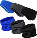 BBTO 6 Pieces Fleece Ear Warmers Headband Winter Neck Gaiter