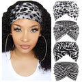 DRESHOW 4 Pack Turban Headbands for Women Wide Vintage Head Wraps Knotted Cute Hair Band Accessories