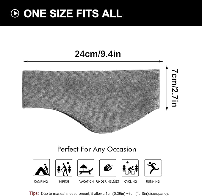 WTACTFUL Double-Layer Fleece Pro, Ear Warmers Muffs Cold Weather Winter Headband Ear Covers for Men Women Ski Running Cycling
