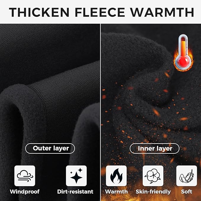 Winter Warmers Headbands for Women Men Soft Cold Weather Ear Headband Fleece Ear Muffs for Running Cycling Ski Hike