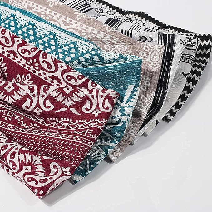 Artilady 6 Pack Wide Boho Headbands for Women - Soft Yoga Elastic Hair Bands for Girls Workout Running Sport Headwrap Non-slip Breathable (Patterned)