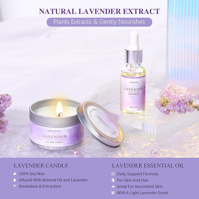 Gifts for Women Spa Gifts Baskets for Women Christmas Birthday Gifts Lavender Bath and Body Sets Mothers Day Gifts Relaxing Self Care Get Well Gift for Mom Her Girlfriends Sister Teacher Friends