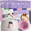 BLITZWAX Brazilian and Bikini Waxing Kit for Women, Hard Wax Warmer for Face, Legs, and Body, At Home Hair Removal Kit, Beginner Friendly, Quick Heating, 6 Packs Wax Beads