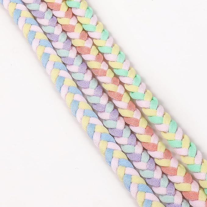 Sport Hair Ties for Women - 4 Pack Elastic Pony Tails for Gym, Braided & Swimming Sports - 30 Inch Length