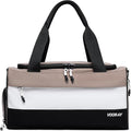 Vooray 22L Boost Duffel Bag – Small Travel & Sports Gym Bag for Women and Men with Shoe Pocket, Weekender for Overnight Football, Travel, Hospital Stays or Workout, Neutral Color Block