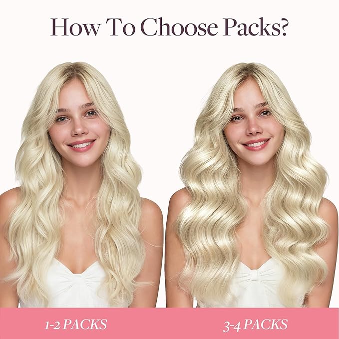 GOO GOO Tape in Hair Extensions Human Hair, 60A Platinum Blonde, 24inch 50g 20pcs, Skin Weft Seamless Invisible, Silky Straight with Thick Ends, Remy Human Hair