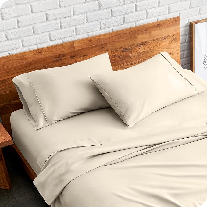 Bare Home Microfiber Pillow Cases - King Size Set of 2 - Cooling Pillowcases - Double Brushed - Sand Pillowcases 2 Pack - Easy Care (King Pillowcase Set of 2, Sand)