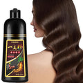 Hair Dye Shampoo 3 in 1, Dark Coffee Hair Color Shampoo for Men Women, Natural Brown Color Dye, Easy to Use, Instant Effect for All Hair Types 16.9 Fl Oz (Dark coffee)