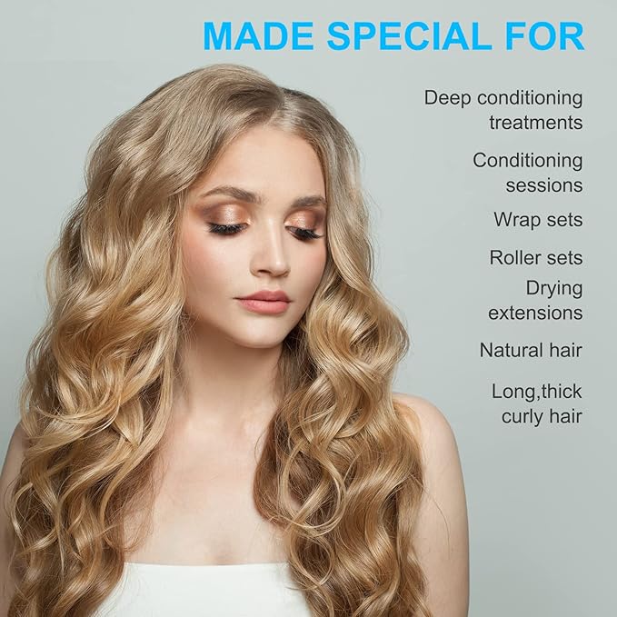 Upgraded Extra Large Hooded Hair Dryer Bonnet with Long Tube for Fast Drying - Fits All Head Sizes and Hair Styling