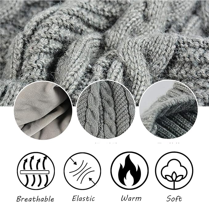 Wireless Music Hat Beanie for Men Women Winter Music Cap with Mic Stereo Headphones Headset Beanie Unisex Women Boys Girls Winter Handsfree Outdoor Sports