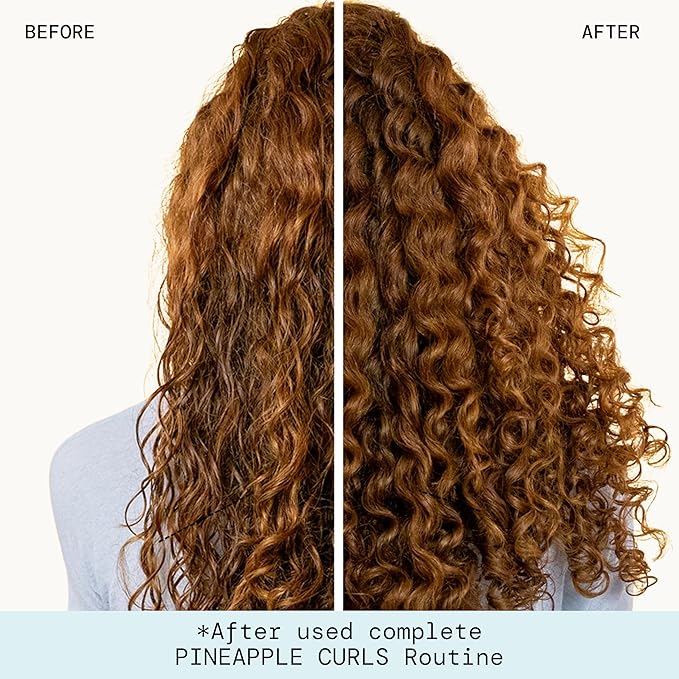 Pacifica Pineapple Curls Shampoo & Conditioner Set – Curl Defining Hair Care for Curly & Coily Hair, Enhances Bounce & Reduces Frizz Sulfate Free Clean Beauty Vegan & Cruelty-Free Dermatologist Tested