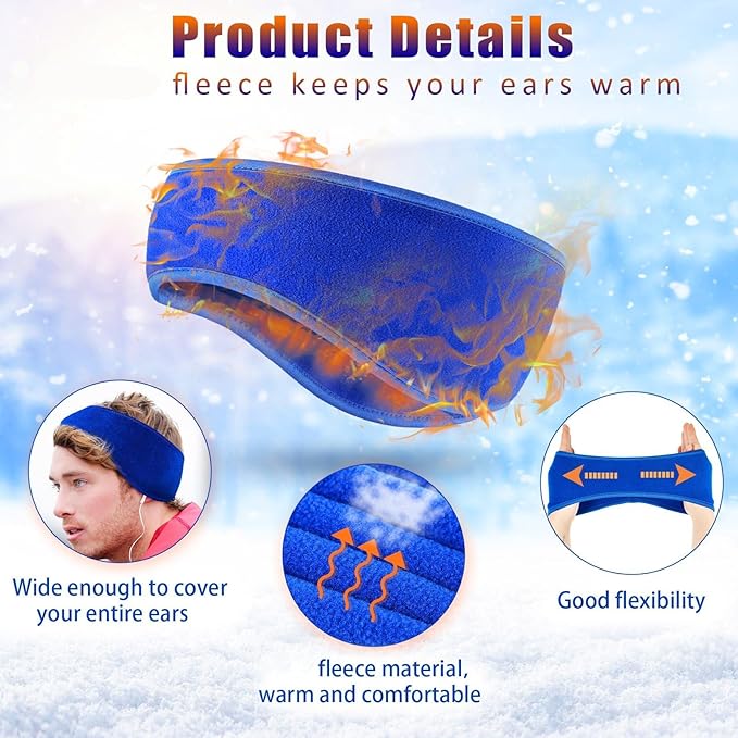 SATINIOR 12 Pcs Winter Neck Gaiters Fleece Neck Warmer Drawstring Thermal Face Scarf Ear Warmers Headband Head Wrap Ear Muff