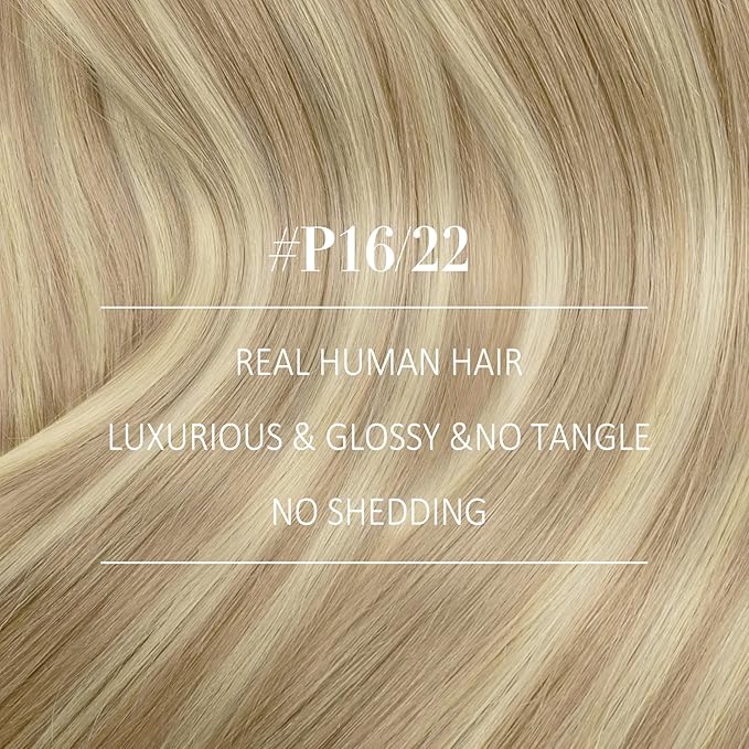 YoungSee 100G Weft Hair Extensions Human Hair Short Hair Weft Extensions Golden Blonde Highlighted Light Blonde Sew in Hair Extensions Real Human Hair for Short Hair 14Inch