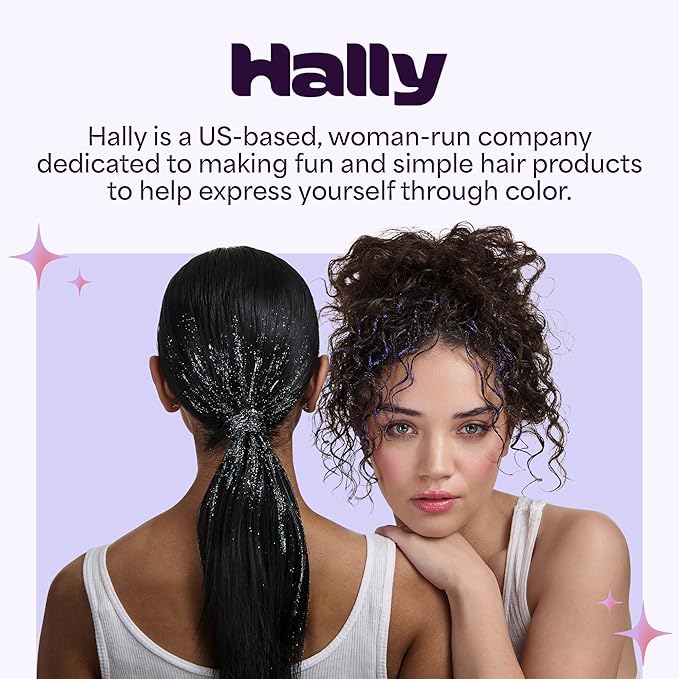 Hally Hair Color Cloud Hair Dye (Black) - Demi-Permanent Foam Hair Color for Women & Men - Mess-Free & Long-Lasting Hair Dye Kit, Hair Coloring Products Wash Out in 4-6 Weeks, Vegan