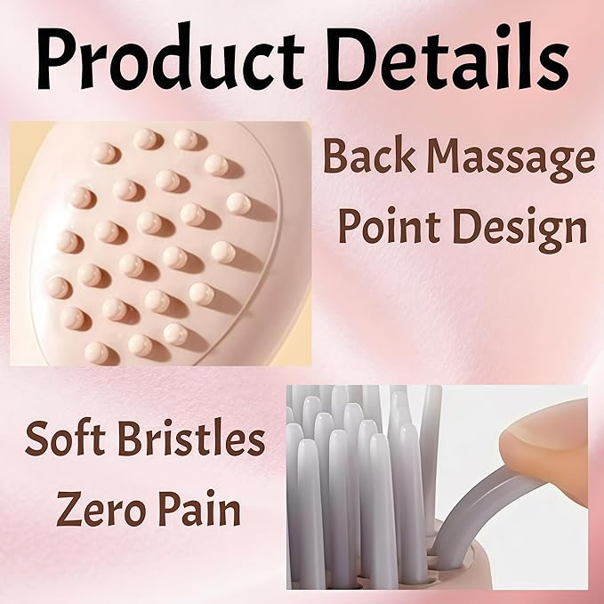 Self Cleaning Hair brush Retractable Hair Brush For women, Airbag Massage Combs for Thick Hair Long Hair, Larger Paddle Detangles Thick/Curly Hairs