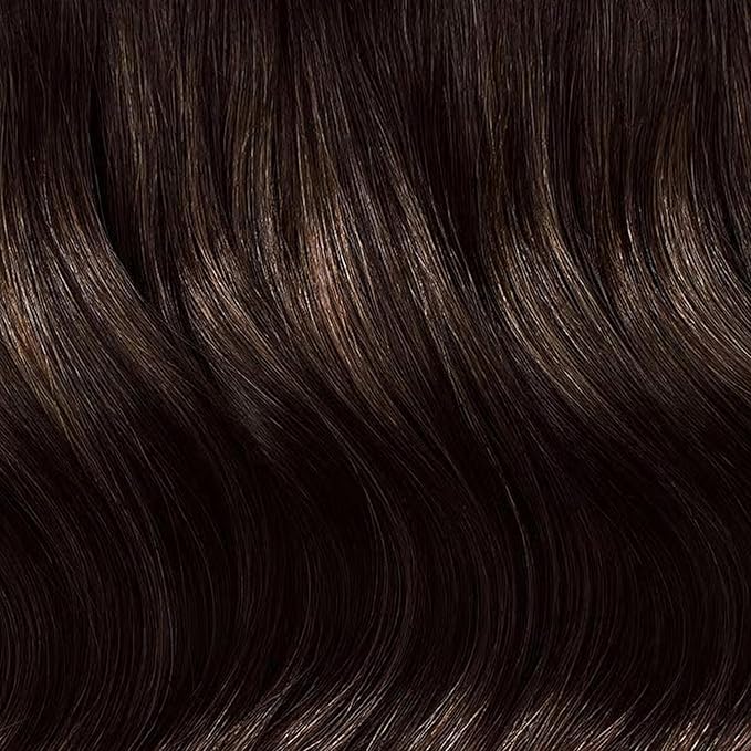 Luxy 100% Remy Human Hair – Halo Clip-In Hair Extensions –Natural Looking Volume & Length - One-Piece - Easy 5-Min Application 150 grams 12" Dimensional Rooted Espresso Brown