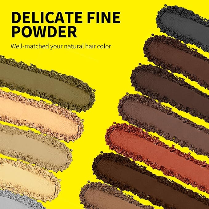 SEVICH Magnetic Hairline Powder with Brush | Refillable Root Touch Up for Sparse Hairlines & Gray Coverage | Waterproof, Sweat-Proof & Smudge-Proof | Natural & Invisible Hair Concealer (Brown)