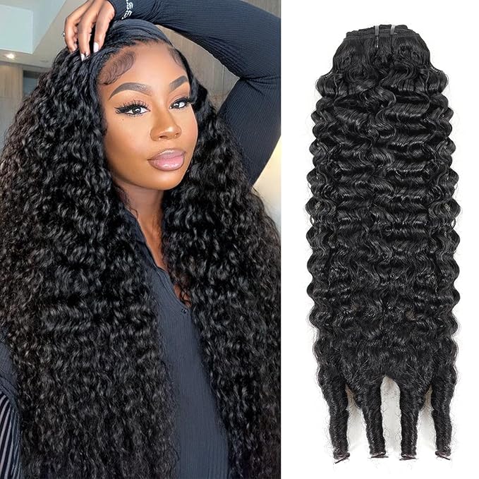 Burmese Curly Clip in Hair Extensions #1B Natural Black Color Curly Clip ins For Women Brazilian Virgin Clip on Hair(26inch,#1B)