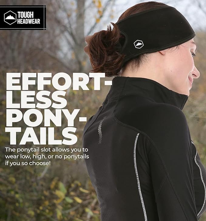 Tough Headwear Winter Headbands for Women - Ear Warmers - Ear Muffs for Winter - Fleece Headband for Men & Women for Cold Weather