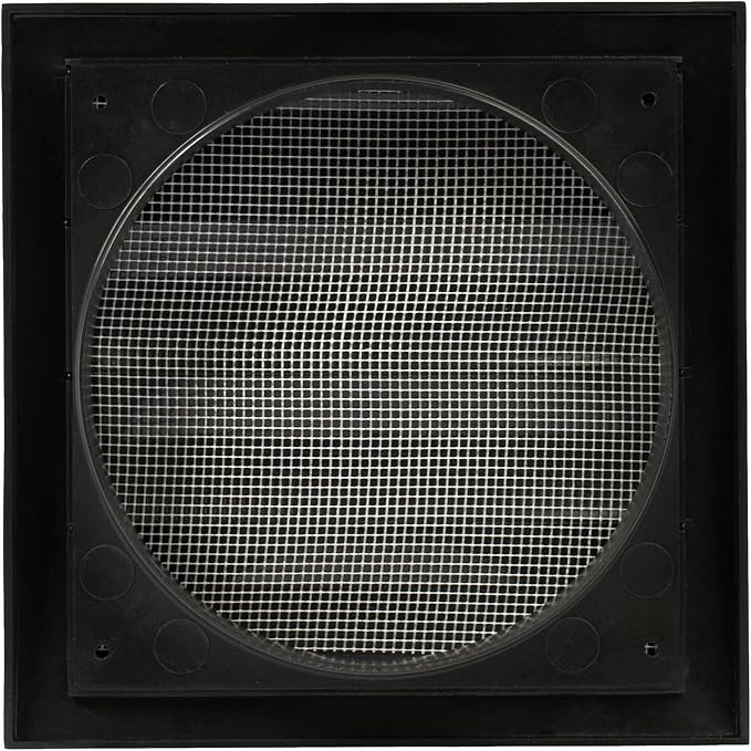 Repa Market 6 Inch Anthracite Dryer Vent Hood/Duct Cover for Walls or Ducting/ABS Plastic Grille with Flaps & Insect Screen/Exhaust and Dryer Vent Covers for Indoor & Outdoor Use