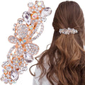 Joez Wonderful Rhinestone Hair Clip Sparkly Crystal Barrettes French Wedding Prom Engagement Pageant First Communion Hair Decorative Accessories for Women Bride (Rhinestone Butterfly White, 1 Pcs)