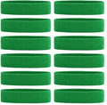 ONUPGO Sweatband Headbands for Men & Women -12PCS Sports Headbands Moisture Wicking Athletic Cotton Terry Cloth Headband for Tennis,Basketball,Football,Gym,Working Out
