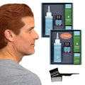 Hair & Beard Color for Full Gray Coverage 2 pack - Dark Intense Copper Blonde - Ammonia-Free Complete Men’s At-home Beard & Hair Dye Kit, Professional-grade Permanent Hair Color (7.40)