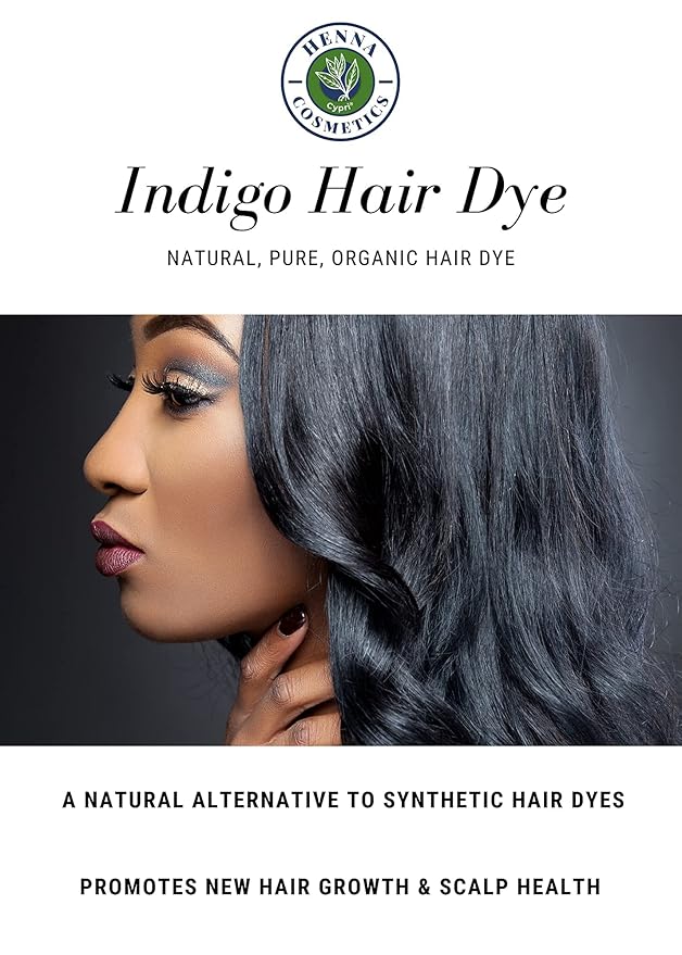 Henna Cosmetics Indigo Powder Natural Hair Dye Kit | Organic Black 100 Grams (3.52 Ounces)