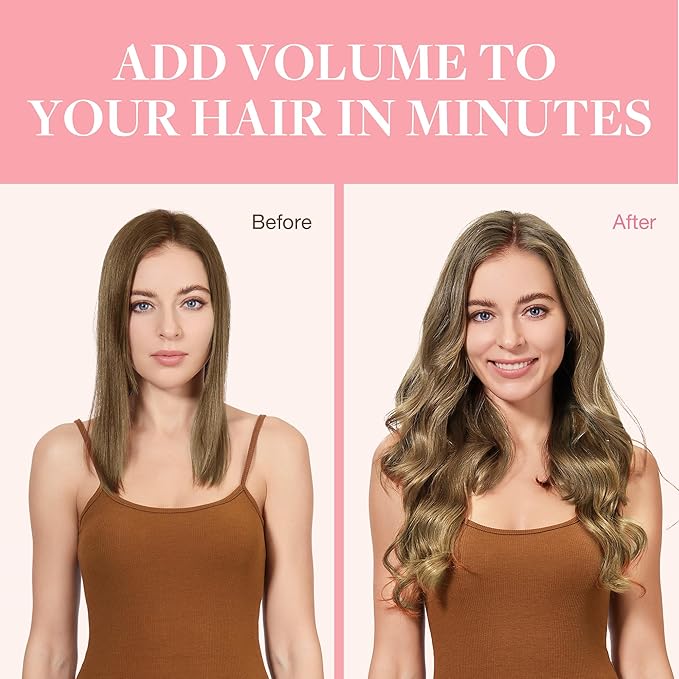 GOO GOO Clip in Hair Extensions Real Human Hair, Remy Human Hair Extensions Clip ins for Women, Natural Human Hair, 16inch 120g 7Pcs, 7 Bronde