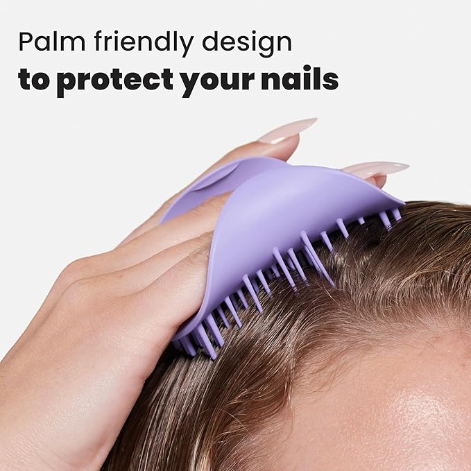 Tangle Teezer Scalp & Shampoo Hairbrush, to Exfoliate, Massage, and Cleanse, for All Hair Types, Lavender Lite Purple