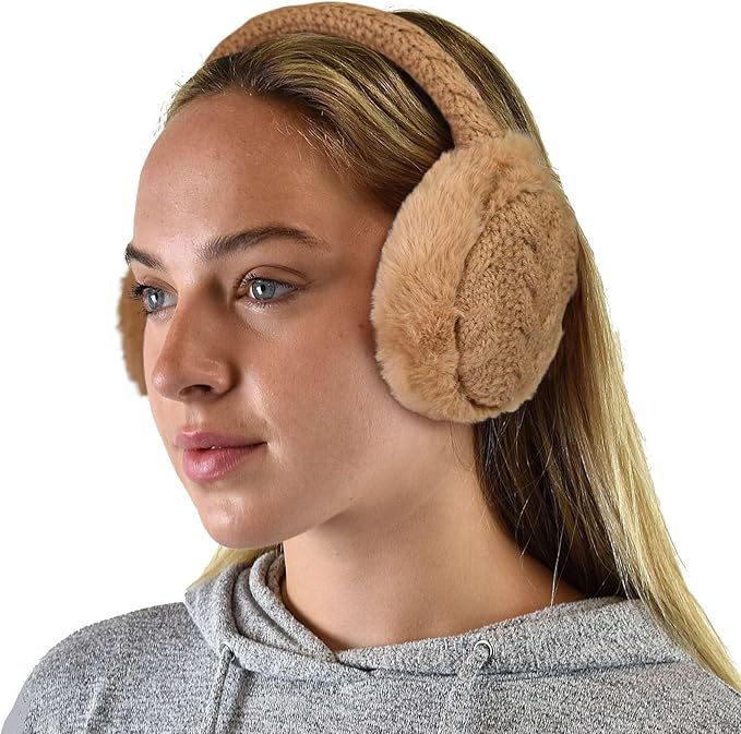 C.C Soft Winter Warm Adjustable Headband Ear Warmer Earmuffs