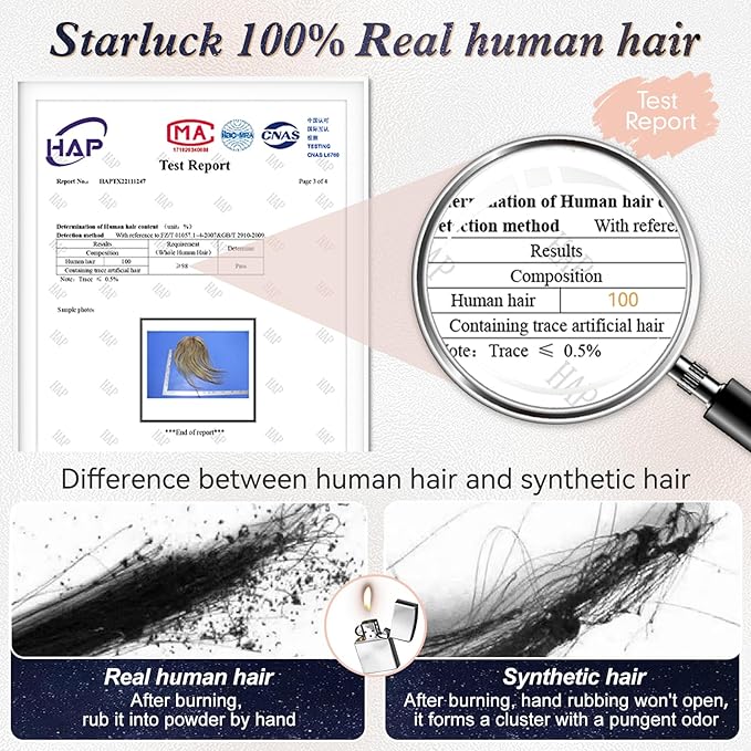 starluck Hair Toppers for Women Real Human Hair, 5"*5.5"Large Coverage Natural Black HairTopper No Bangs,100% Real Human Hair Toppers for Women with ThinningHair,Cover Gray Hair Roots