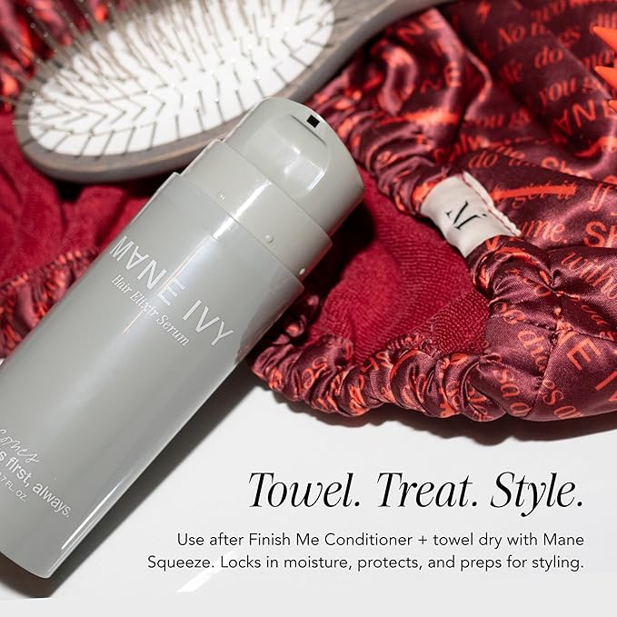 Hair Elixir Serum - Smooth Frizz-Free Hair Instantly - 80ml Heat Protectant - Daily Styling & Overnight Treatment - Lightweight Formula with Hibiscus & Meadowfoam Extracts