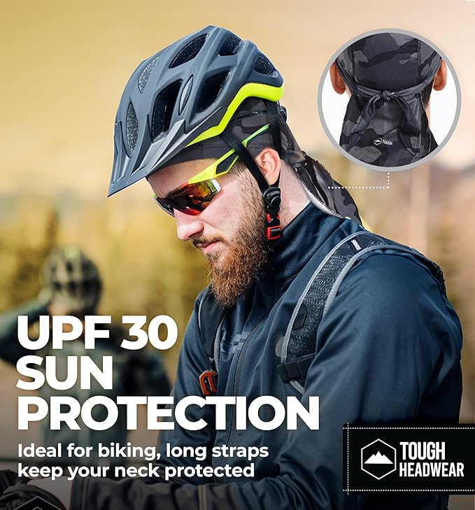 Cooling Helmet Liners - Do Rag Skull Caps for Men - Cooling Head Wraps, Hard Hat Liner - Motorcycle Pirate Bandana
