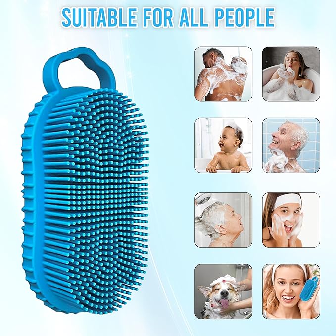 Multi-Function Silicone Scalp Scrubber and Shampoo Brush Soft Scalp Massager for Exfoliation, Dandruff Removal, Relaxation, Supports Circulation & Growth, Scalp Brush Comfy for Wet & Dry Use in Shower