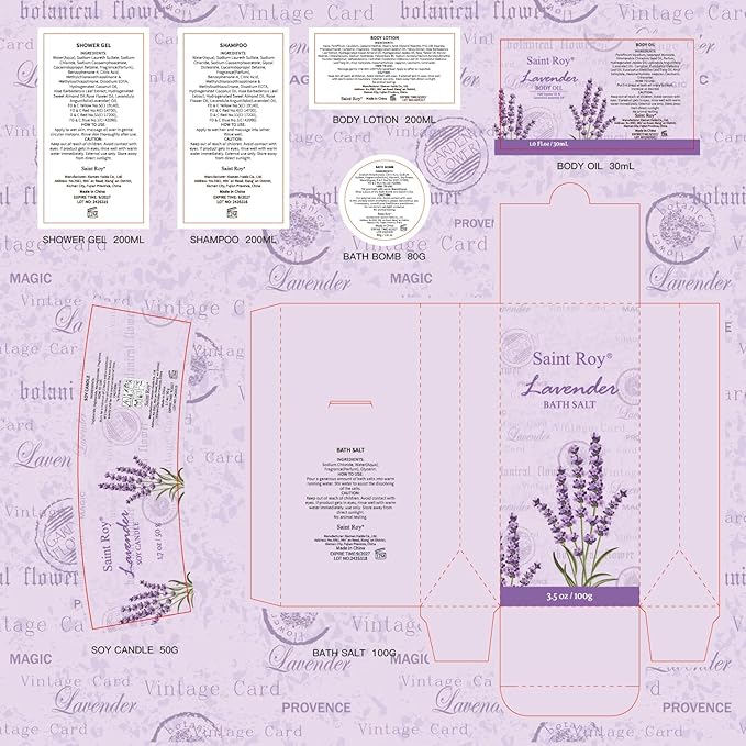 Lavender scented gifts for mom Spa Gift Baskets for Woman - spa baskets for women gift Lavender Gifts for Women, Bath Set, Christmas Gifts for Ladies, Home Spa Kit Gifts for Her, Mothers Day