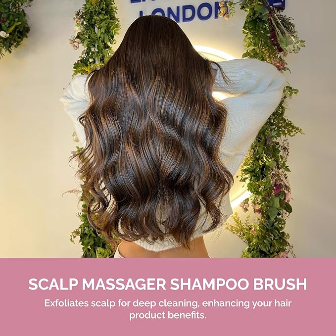 FUL Beige Scalp Massager with Super Soft Silicone Brush for Hair Growth and Exfoliating Scalp, Ideal Scalp Massager Hair Growth Tool and Scalp Brush for Stimulating Hair and Cleansing