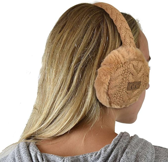 C.C Soft Winter Warm Adjustable Headband Ear Warmer Earmuffs