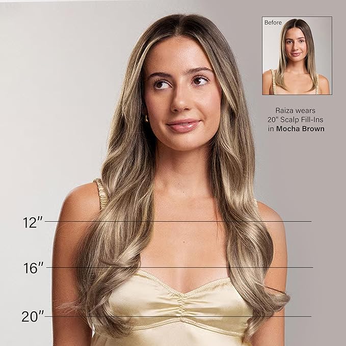 Luxy 100% Remy Human Hair – Halo Clip-In Hair Extensions –Natural Looking Volume & Length - One-Piece - Easy 5-Min Application 150 grams 12" Dimensional Rooted Light Bronde