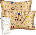 2 Pack Mulberry Silk Pillowcase for Hair and Skin - Standard Size 20 x 26 Inches with Hidden Zipper Plants Butterfly 19 Momme Soft Sleeping Silk Pillow Case for Women, Moms
