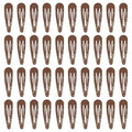 40 Pcs 2 Inch colorful Metal Snap Hair Clips No Slip Hair Barrettes For Women Hair Accessories(Brown)