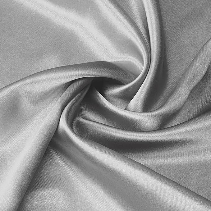 Lirex Satin Pillowcase for Hair and Skin, Super Soft and Cooling Similar to Silk, 2 Pack Queen Size 20"X 30" Pillow Cases with Envelope Closure, Gifts for Women Men, Dark Gray
