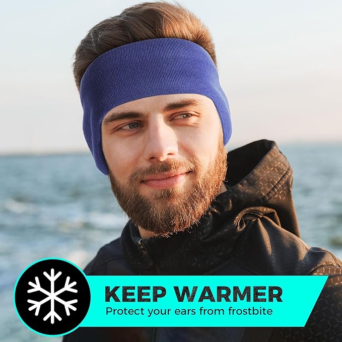 WTACTFUL Double-Layer Fleece Pro, Ear Warmers Muffs Cold Weather Winter Headband Ear Covers for Men Women Ski Running Cycling