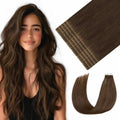 Youngsmile Invisible Tape in Hair Extensions Injection Human Hair Extensions #4 Chocolate Brown 18 Inch Injected Hair Tape in Extensions 20pcs 40g Straight (#4,18'')