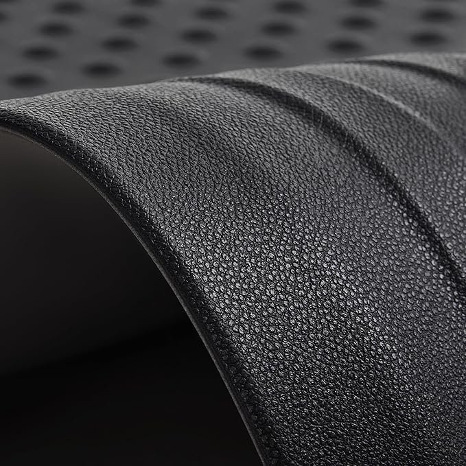 BarberPub 3.4'x5' Salon Mat for Hair Stylist, 1" Thick Anti Fatigue Barber Mat for Floor, Extra Large 0085 (Black)