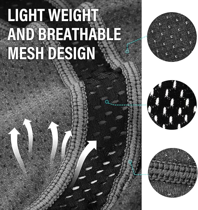 MELASA Do Rag Skull Cap Helmet Liner, Cooling Mesh Bandana Cap, Sweat Dew Rags Head Cover for Men Cycling Motorcycle Running
